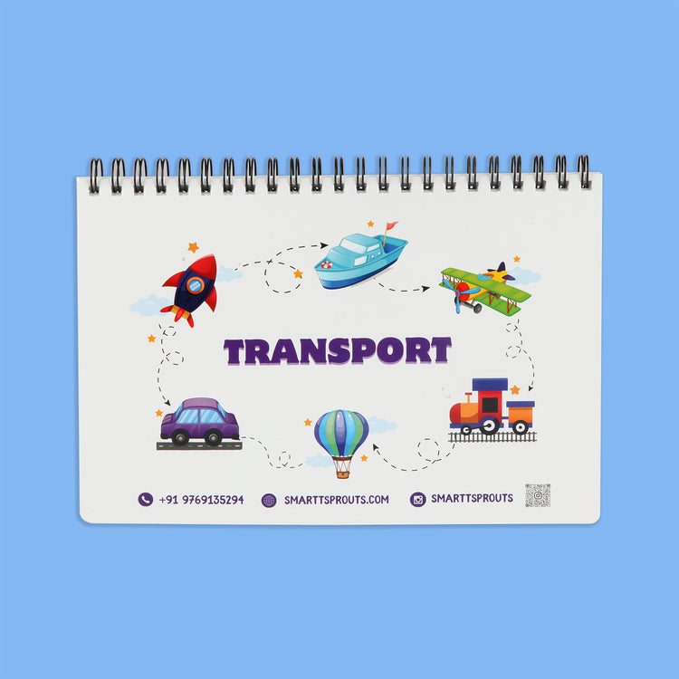 Set of 3 Binders (Animals, Fruits and Transport)
