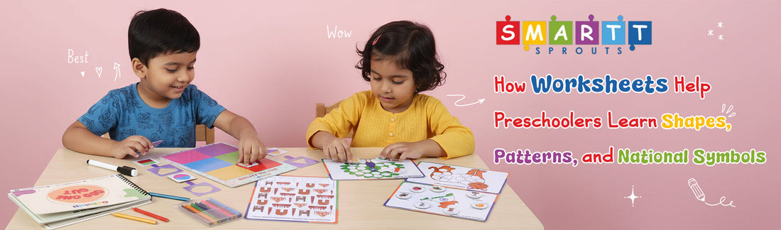 How Worksheets Help Preschoolers Learn Shapes, Patterns, and National Symbols